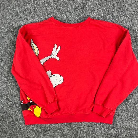 Looney Tunes Sweatshirt Mens 3XL Red Graphic Pullover Marvin Taz Tweety - Picture 6 of 7